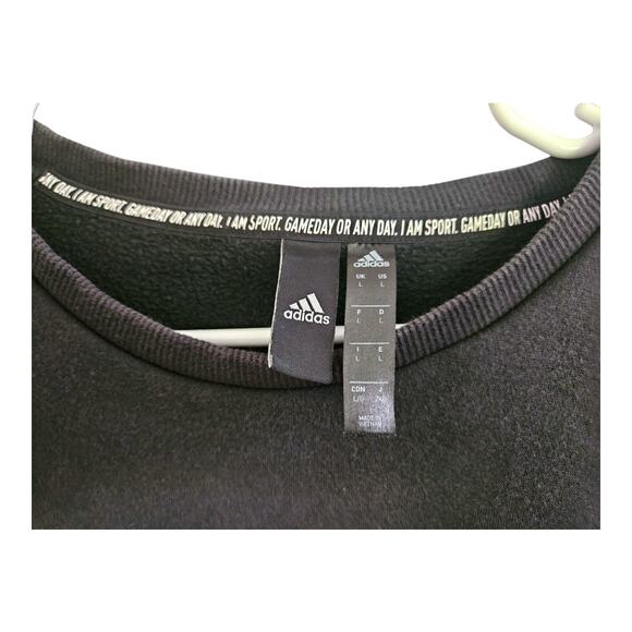 USED IN GREAT CONDITION Men's Adidas Pullover Sweatshirt in Black (Size: Large) - Picture 2 of 4